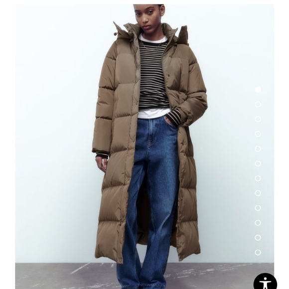 ZARA Down Coat - Long - Size Small - Picture 2 of 5